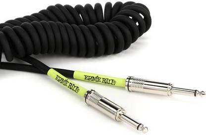 ERNIE BALL 30' COILED STRAIGHT Single Angled TRS Patch Cable