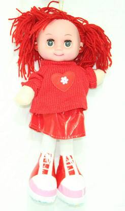 धमन Red Music Doll Teddy for Home,car Decoration or Best Birthday Gift to Girl or boy.