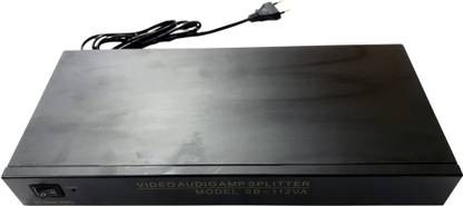 STONE-PRO 12 Way 3 RCA Splitter Box Support 1 Input 12 Output Audio Video Distribution Amplifier 12 Way Audio Video AMP Splitter Media Streaming Device