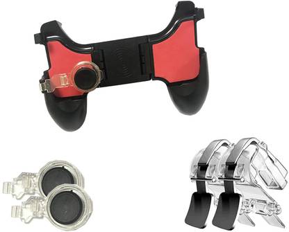 LIFEMUSIC 5 in 1 Gamepad Set for PUB trigger for mobile gamepad 5 in 1|best pub trigger controller joystick with l1 r1 | Mobile Gaming Trigger for Pub/Fortnite/Rules of Survival Gaming Grip and Gaming Joysticks for 4.5-6.5inch Android iOS Phone [Mobile Game Controller] Fire Shooter Controller Button Aim Key,Gaming Accessory Kit ,Gaming Accessory Kit,shooter controller button,fire and aim button pub,game trigger for android,phones gaming accessory kit,pub triggers red black, pub triggers for android,pub triggers,pub mobile controller,pub controller, Mobile Game Joystick, Cell Phone Game controller for Android and Devices. Pub Trigger all smart phone compatible Sensitive Shoot/aim Buttons L1 R1 Trigger Mobile Game Controller ||compatible with all android// 2 Joystick+2 Trigger+ 1 Gamepad  Gaming Accessory Kit