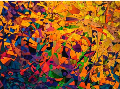 StickMe Abstract Design - Music Note - Modern Art -Creative Wall Art - SM3080 Canvas 18 inch x 24 inch Painting