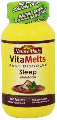 Nature Made VitaMelts Sleep Chocolate Mint 100 Tablets