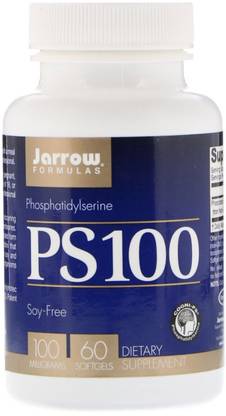 Jarrow Formulas PS100 Phosphatidylserine 100 mg 60 Softgels