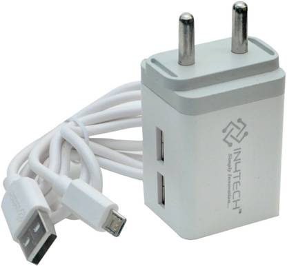 IN4TECH 2.5 A Wall Charger for Mobile with Detachable Cable