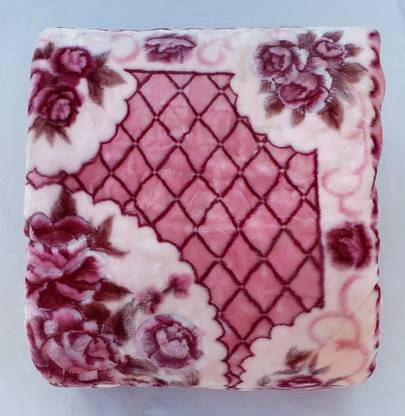 Signature Floral Double, King Mink Blanket for  Heavy Winter
