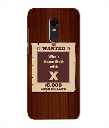 ETECHNIC Back Cover for Redmi 5 Plus - Alphabet X