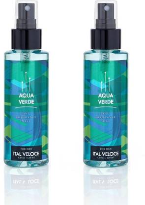 Ital Veloce Aqua Verde Fine Fragrance Set of 2 Body Mist  -  For Men