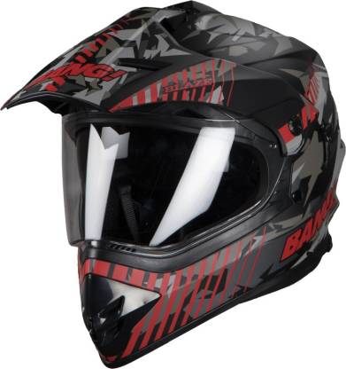 Steelbird SB-42 Bang Blaze Mat Black With Red Plus P-Cap Motorbike Helmet