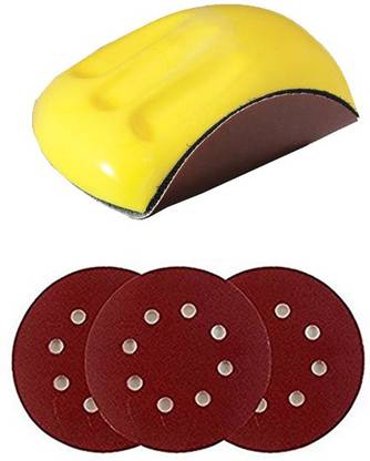 Mass Pro Manual Mouse Shape Hand Sanding Block For Sanding With Combo RX 6 inch Disc Sander