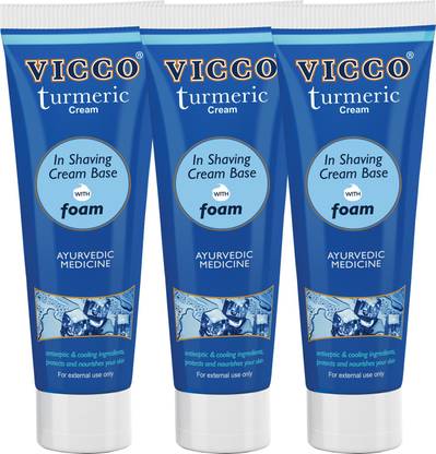 VICCO Shaving Cream Without Sandalwood Oil(Turmeric Cream In Shaving Cream Base with Foam)
