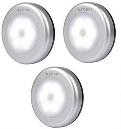 kyoski MOTION SENSOR LED LIGHT SET OF 3 BATTERY OPERATED AUTOMATIC ON OFF LIGHT Smart Sensor Light