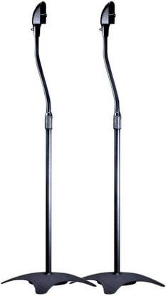 MONOPRICE Adjustable Height 5 lb. Capacity Speaker Stands (Pair), Black Speaker Mount