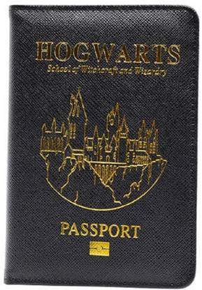 AweStuffs Harry Potter Hogwarts High Quality Pu Leather RFID Passport Cover Holder Wallet Case