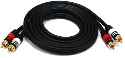 MONOPRICE  TV-out Cable 6ft Premium 2 RCA Plug/2 RCA Plug M/M 22AWG Cable - Black