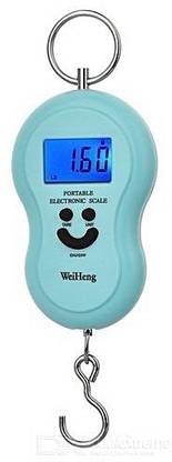 Khargadham Mini Portable 50kg-Digital Kitchen/Luggage Hanging LED Smiley Weighing Scale