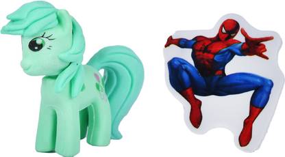 AutoVHPR Set of 2 Cute Mare & Spider Man Pencil Eraser for School Children Non-Toxic Eraser