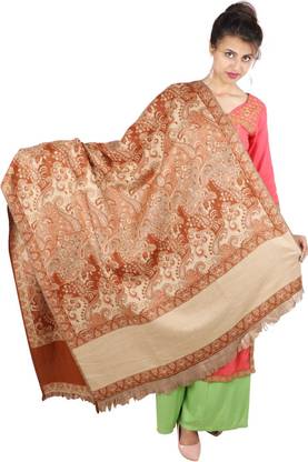 Royal Kashmir Pure Wool Solid Women Shawl