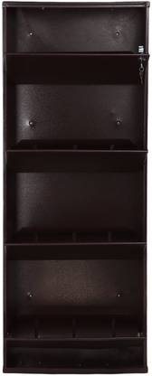 HOUZIE Powder Coated 21" 4 Door Steel Metal Shoe Stand