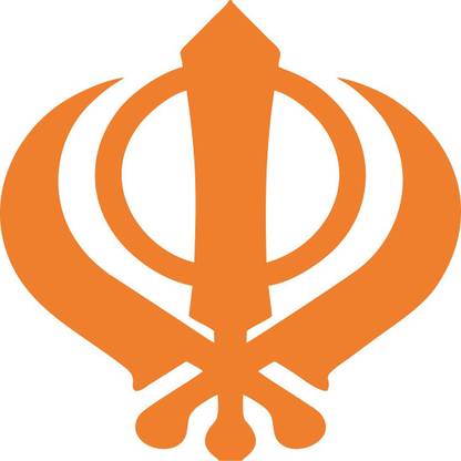 Intellprint India 10.16 cm Khanda Khalsa sikh gurunanak sign Vinyl car,laptop,wall Decal sticker Non-Reusable Sticker