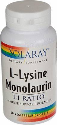 Solaray L-Lysine Monolaurin - 60 Vegetarian Capsules