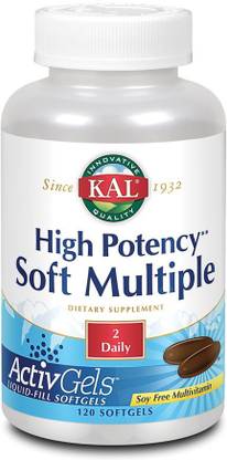 Kal Soft Multiple High Potency Iron Free - 120 Softgels