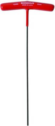 BONDHUS 15352 2.0mm Hex T-Handle 9" Length Allen Key Set