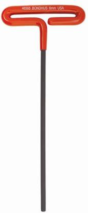 BONDHUS 46568 6mm Loop Hex T-Handle Cushion Grip 9" Allen Key Set