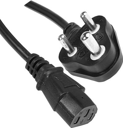 Cables Kart Power Cord 1 m Power Cable Compatible with Monitor/CPU/PC/Computer/Printer/Desktop/SMPS - 1.5 Meter