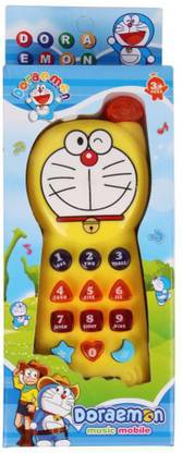 Deeta Doraemon Musical Mobile Phone Toy with Music & Lights Gift Kids Children (Multicolor)