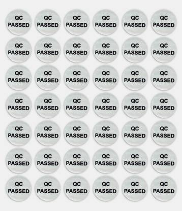 Packplus Packplus QC Passed Transparent Sticker 20 mm Round with Black Color QC Passed Paper Label