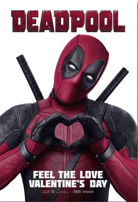 Deadpool Poster for Room & Office 300gsm Matte Paper(13 inch X 19 inch, Rolled) Paper Print