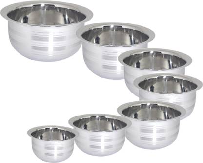 bartan hub stainless steel Patila/Bhagona set टॉप सेट
