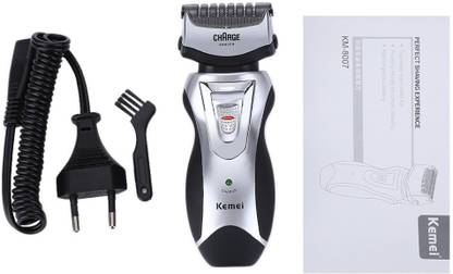 Kemei KM-8007 Men Electric Shavers Compact Rechargeable Cordless Razor Facial Beard Use Trimmer Grooming Kit 30 min  Runtime 1 Length Settings