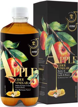Oosh Apple Cider Vinegar with Mother Vinegar & Ginger, Garlic, Lemon & Honey 500 ML Vinegar