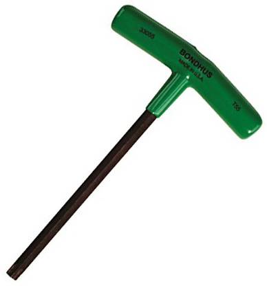 BONDHUS 33009 T9 Torx T-Handle - 6.1" Allen Key Set