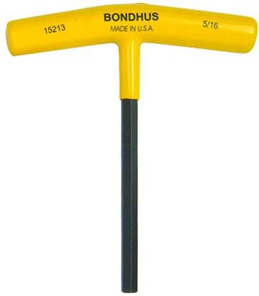 BONDHUS 15213 5/16" Hex T-Handle 6" Length Allen Key Set