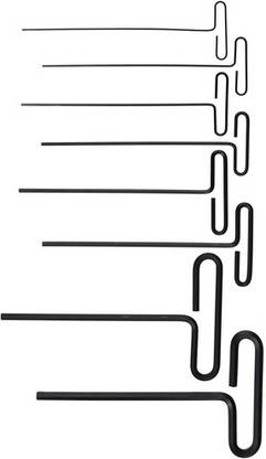 BONDHUS 15587 Set 8 Loop Hex T-Handle 9" (2.0-10mm in pouch) Allen Key Set