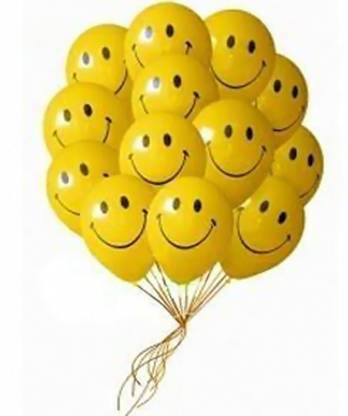 Masti Zone Printed Yellow Smiley-Emoji Birthday Balloons Balloon
