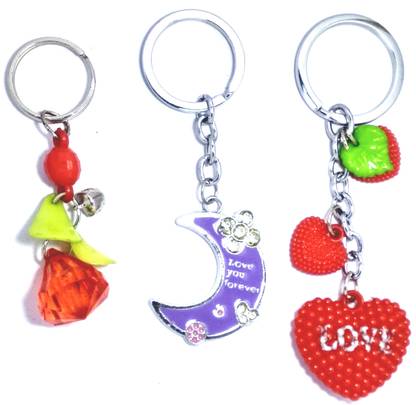 Ebigshopping 3 PCs Diamond, Love Moon Key Chain-037 Key Chain