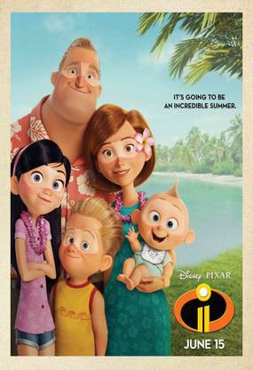 Incredibles 2 Poster for Room & Office (13 inch X 19 inch, Rolled) Paper Print