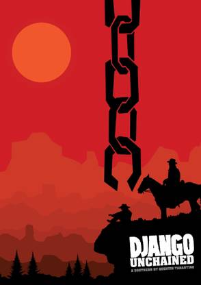 Django Unchained Poster for Room & Office Paper Print