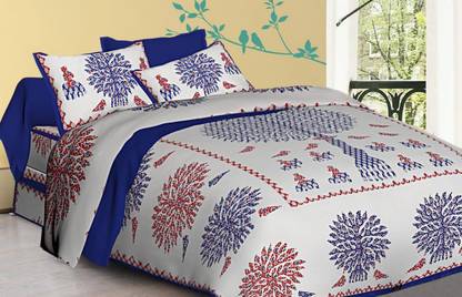 Anmol Cotton King Flat 144 TC Abstract Bedsheet