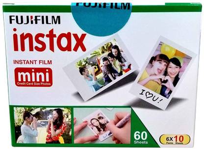 FUJIFILM Instax Mini Picture Format Film - Value Pack 60 Shots Film Roll
