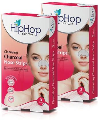 HipHop Skincare Charcoal Nose Strips (Women) - Blackhead Remover (Pack of 2)