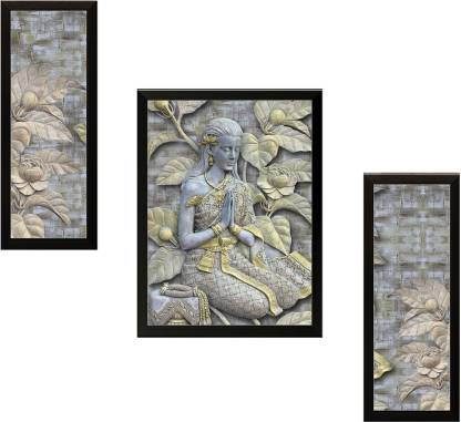 saf Set of 3 Digital Reprint 13.5 inch x 22 inch Painting