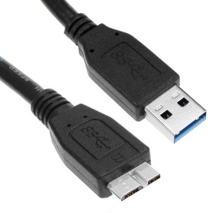 HexaGear Video Cable 0.3 m 100% Original USB 3.0 A to Micro B High Speed Cable for Portable External Hard Drives | External Hard Drive Cable