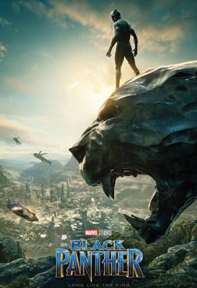 Black Panther Movie Poster for Room & Office (13 Inch X 19 Inch, Rolled) Paper Print