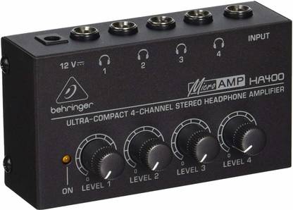 Behringer HA400 4-Channel Headphone Amplifier Portable Headphone Amplifier