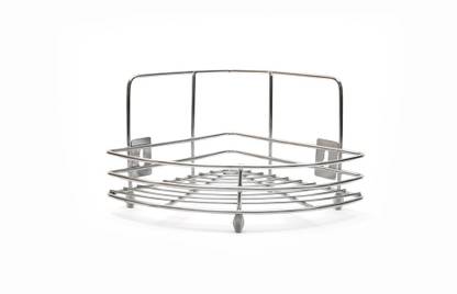 COCONUT Containers Kitchen Rack Steel 1 Step Corner/Shelf Rack/Bath Room Racks Silver (9 x 1)