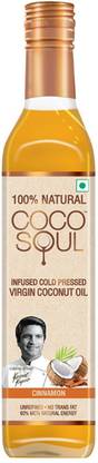 Coco Soul Infused Cold Pressed Virgin Cinnamon Coconut Oil Plastic Bottle